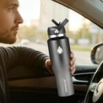 SENDESTAR 40oz Stainless Steel Water Bottle(Cold for 48 Hrs, Hot for 24 Hrs),Double Wall Vacuum Insulated Bottle with Straw Lid, Spout Lid and Flex Cap, Fit in Any Car Cup Holder，Grey-B - Image 6