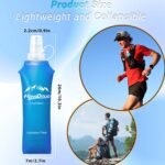 Hongdouo 2 Packs Soft Flask, 17oz/500ml TPU Collapsible Soft Water Bottle for Hydration Pack, Running Vest, BPA-Free Folding Water Bottles for Hiking Cycling Climbing Running Outdoor Sports - Image 3
