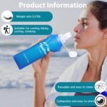 Hongdouo 2 Packs Soft Flask, 17oz/500ml TPU Collapsible Soft Water Bottle for Hydration Pack, Running Vest, BPA-Free Folding Water Bottles for Hiking Cycling Climbing Running Outdoor Sports - Image 4