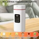 Travel Electric Kettle Portable 304 Stainless Steel LED Display Temperature Adjustable BPA Free Child Lock Mini Kettle,Small Hot Water Boiler Auto Shut-Off - Image 4