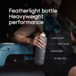 SHVITZ Sports Water Bottle - Soft-Touch Squeezable Body with One-Hand Spout- Lightweight, No Spill Water Bottle, for Gym, Cardio & Outdoor Sports - BPA Free - Water Bottle for Active Lifestyle - 24oz - Image 5
