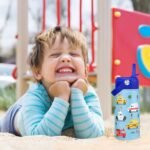 Transportation Kids Water Bottle With Straw Lid 12oz Insulated Stainless Steel, Travel Tumbler, Gifts For Boys, Birthday, Christmas, Back To School - Image 5