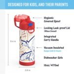 THERMOS FUNTAINER 16 Ounce Stainless Steel Vacuum Insulated Bottle with Wide Spout Lid, Sonic - Image 3