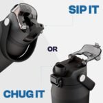 Frost Buddy 32 oz Insulated Stainless Steel Water Bottle with Silicone Sleeve - Customizable with Budz Charms | Straw & Chug Lid, Leak-Proof & Cup Holder Friendly - Image 3