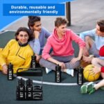 Suclain 7 Pcs Water Bottle Carrier with 20 Oz Bottles and Stickers Plastic Wide Mouth Sports Water Bottle Squeeze Team Bottles with Black Lid for Fitness Bike Gym (Black) - Image 6