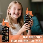 Truck Gifts for Kids - 16 Oz Kids Water Bottle with Straw Lid, Stainless Steel Insulated Tumbler, Leak Proof, BPA-Free, for Girls, School, Travel - Truck Lovers Children Birthday Gifts Cups(1pc) - Image 7