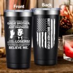 DOEARTE Gifts for Brother - Brother Gifts from Sister - Christmas Gift for Brothers Adult - Fathers Day, Birthday Gifts for Brothers - 20oz Tumbler - Image 4