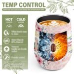 Golden Girls Gifts 12 OZ Insulated Wine Tumbler Cup with Lid,Vacuum Stainless Steel Coffee Mug Stemless Cup,Funny Birthday Gifts Idea for Friends Women Girl (White) - Image 3