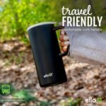Ello Campy 18oz Stainless Steel Travel Mug with Handle and Leak-Proof Slider Lid, Reusable, Vacuum Insulated, Perfect for Coffee or Tea, Home, Gift, Travel, Office, BPA Free, Georgia Peach - Image 5