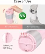 TOURIT 16 oz Travel Coffee Mug Spill-Proof, Insulated Stainless Steel Coffee Mug with Lid & Silicone Sea, Double Wall Vacuum Travel Coffee Tumblers, Cup Holder Friendly Reusable Thermos-Black - Image 4