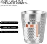 Adorila 4 Pack Stainless Steel Insulated Cup Double Wall, 10 oz Stackable Metal Cups For Drinking, Reusable Drinking Glasses for Home Office Party Outdoor (Silver) - Image 4