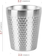 Adorila 4 Pack Stainless Steel Insulated Cup Double Wall, 10 oz Stackable Metal Cups For Drinking, Reusable Drinking Glasses for Home Office Party Outdoor (Silver) - Image 5