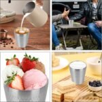 Adorila 4 Pack Stainless Steel Insulated Cup Double Wall, 10 oz Stackable Metal Cups For Drinking, Reusable Drinking Glasses for Home Office Party Outdoor (Silver) - Image 6