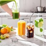 BIGIVACA 16 oz Glass Juice Bottles with Lids 10 Pack | Reusable & Leakproof Juicing Jars with Airtight & Sipping Lids, Straws & Brushes for Travel, Office, Home, Gym - Image 6