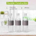 Copco Hydra 16.9 oz Tritan Water Bottle with Spill Resistant Lid & Non-Slip Sleeve, Set of 3 - BPA-Free, Dishwasher Safe, Fits Cup Holders, Great for Gym, Travel, Office - Durable & Lightweight (Grey) - Image 4