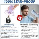 16oz Insulated Coffee Bottle - Vacuum Sealed Stainless Steel Thermos with Leakproof Lock Lid - 36 H Iced Tumbler for Travel One-Handed Operation - Image 4