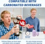 16oz Insulated Coffee Bottle - Vacuum Sealed Stainless Steel Thermos with Leakproof Lock Lid - 36 H Iced Tumbler for Travel One-Handed Operation - Image 5