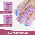5oz Small Water Bottles with Straw, Mini Water Bottle with One-Hand Open Design, Leak-Proof Locking Lid for Hot&Cold Drinks, Small Travel Water Bottle - 100% Leakproof for School, Travel...(Bow) - Image 4