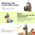 AUGARDEN Portable Bottle Warmer for Travel, Fast Heating - Travel Bottle Warmer with Battery-Powered Temperature Display Bottle Warmer On The Go - Image 4