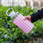 Apana Yoga Glass Water Bottles BPA Free Non Slip Sleeve Leak Proof Lid Reusable 19 Oz and 32 Oz Sports Water Bottle Wide Mouth Lid Portable Hydration Tumbler - Image 4