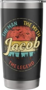 Jacob Man Myth Legend Men Custom Name Personalized Name Stainless Steel Insulated Tumbler - Image 4
