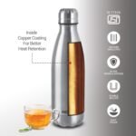 Milton Insulated Water Bottle 1 Liter, Stainless Steel Double Walled Vacuum for 24 Hours Hot and Cold with Cover, Leakproof, BPA Free, Thermosteel Duo-DLX 1000 (34 oz) Silver - Image 4