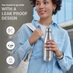 Milton Insulated Water Bottle 1 Liter, Stainless Steel Double Walled Vacuum for 24 Hours Hot and Cold with Cover, Leakproof, BPA Free, Thermosteel Duo-DLX 1000 (34 oz) Silver - Image 7