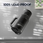 Meoky 32 oz Tumbler with Handle and Flip Straw, 100% Leakproof Tumbler with Lid and Straw, Stainless Steel Insulated Cup, Cupholder Friendly, Keeps Cold for 24 Hours (Night) - Image 4