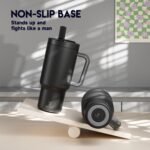 Meoky 32 oz Tumbler with Handle and Flip Straw, 100% Leakproof Tumbler with Lid and Straw, Stainless Steel Insulated Cup, Cupholder Friendly, Keeps Cold for 24 Hours (Night) - Image 6