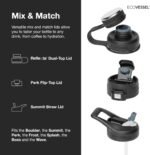 EcoVessel WAVE Tritan Plastic Sports Water Bottle with Flip Top Straw, Leak Proof Lid, and Carry Handle Reusable Water Bottle for Gym 24 oz (Forest Horizon) - Image 5