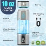 Hydra Pure Life Hydrogen Water Bottle Generator Up to 8000PPB with SPE & PEM, 2 Modes Rechargeable Portable 3-in-1 Multifunctional Hydrogen Water Machine with LED, Perfect for Office, Home, Gym - Image 8
