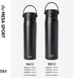 Simple Modern Mesa Sport Water Bottle with Covered Chug Lid | 30oz Cup Holder Friendly Insulated Stainless Steel Bottle for Gym, Sports and Travel | Midnight Black - Image 8