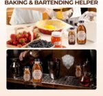 Elumeiro 24 Pack 8 OZ Amber Glass Bottles with Lids, Leakproof Glass Bottles for Vanilla extract, Shampoo, Tinctures, Essential Oils, Homemade Hot Sauce, Syrup, Boston Round Brown Bottle - Image 8