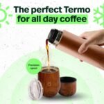 KALMATEH Modern & Elegant Double Walled Vacuum Insulated Stainless Steel Thermo Bottle 1000 ml, Precise Pouring & Heat Retention For Yerba Mate, Coffee, Tea, and Camping - Image 3