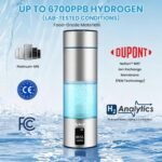 HydorX 6700PPB Max Hydrogen Water Bottle Generator, 8.3oz Portable Rechargeable Ionizer with SPE/PEM Certified Technology, Leak-Proof Food-Grade for Home Office Travel Fitness & Ideal Gifts - Image 3
