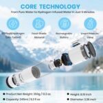 HydorX 6700PPB Max Hydrogen Water Bottle Generator, 8.3oz Portable Rechargeable Ionizer with SPE/PEM Certified Technology, Leak-Proof Food-Grade for Home Office Travel Fitness & Ideal Gifts - Image 6