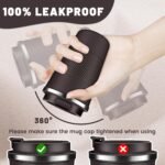 DUBUXW Insulated Coffee Tumblers with Flip Lid 12oz / 17oz, Stainless Steel Travel Coffee Mug Leak Proof, Vacuum Insulated Coffee Mug Reusable Cup, Keeps Cold and Hot for Coffee Tea - Image 4