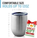 Stainless Steel Wine Glasses with Lid - 12 oz Double Wall Insulated Outdoor Wine Tumblers - 100% Unbreakable & Stemless Glass - Wine Tumbler Set for Outdoor : Wine, Coffee & Camping (2) - Image 3