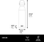 Built 24 fl oz Double-Walled Stainless Steel Standard Mouth Cascade Bottle, Threaded Handle Lid Spill-resistant Travel Cup with Rubber Grip Keep Drinks Cold Hot for Home Travel - Image 4