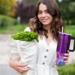 Mindunm 40 oz Sunflower Laser Engraving Tumbler With Handle With Lid Straw Double Insulated Travel Coffee Cup Travel Accessories Must Have Gifts For Women - Image 4