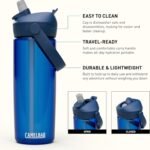 CamelBak Thrive Flip Straw Tritan Renew Water Bottle Oxford, 20oz - Image 4