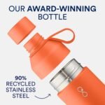 Ocean Bottle Big 34 oz | Stainless Steel Water Bottle | Reusable & Sustainable | Keeps Drinks Cold & Hot | Eco Friendly Gift (Sun Orange) - Image 3