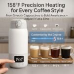 LEQOS 17 Oz Electric Heated Coffee Mug Rechargeable for Travel Z5 Self Heating Smart Temperature Control Warming Heated Travel Coffee Mug On The Go Coffee Cup with 5-12H Battery Life (Gray) - Image 3