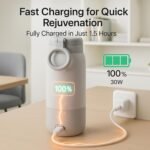 LEQOS 17 Oz Electric Heated Coffee Mug Rechargeable for Travel Z5 Self Heating Smart Temperature Control Warming Heated Travel Coffee Mug On The Go Coffee Cup with 5-12H Battery Life (Gray) - Image 6