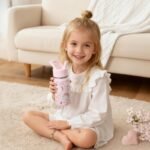 Kids Water Bottle,14oz Stainless Steel Insulated Water Tumbler Leak-Proof,School Water Mug,Small and Portable,Suitable for Boys and Girls to Use(Pink cartoon unicorn) - Image 3