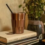 TYESO Stainless Steel Portable Tumbler with Flip Lid,Travel Mug with Concealed Carry Handle, Leakproof Insulated Coffee Cup (GRAY, 17 OZ) - Image 4