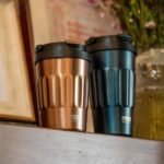 TYESO Stainless Steel Portable Tumbler with Flip Lid,Travel Mug with Concealed Carry Handle, Leakproof Insulated Coffee Cup (GRAY, 17 OZ) - Image 5