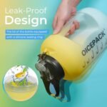 1 Gallon Water Bottle with Straw & Chug lid (optional), BPA Free 128oz Large Water Bottle with Motivational Time Marker and Handle Leak-proof Big Jug - Image 3