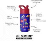 Simple Modern Kids Summit Water Bottle with Straw Lid | 14oz Stainless Steel Cup Insulated Tumbler for Toddlers, School | Under Construction - Image 3