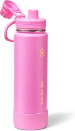 ThermoFlask 24 oz Double Wall Vacuum Insulated Stainless Steel Water Bottle with Spout Lid, Shocking Pink - Image 3